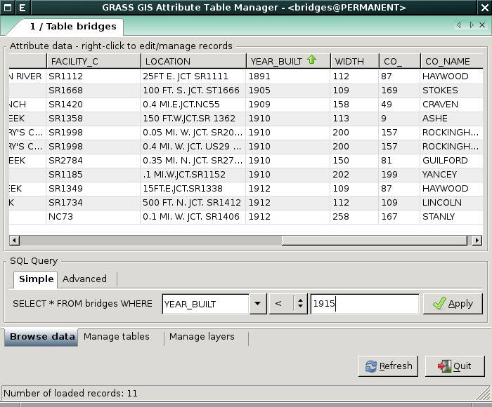 Attribute Table Manager